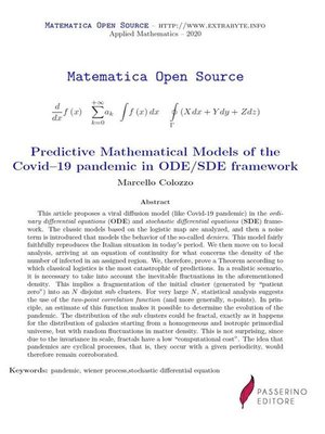 cover image of Predictive Mathematical Models of the Covid&#8211;19 pandemic in ODE/SDE framework